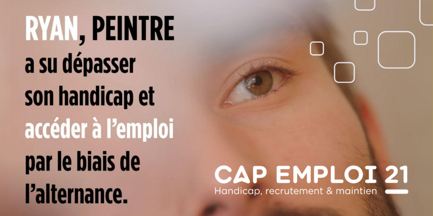 Ryan, Peintre a su dépasser son handicap et accéder à l'emploi par le biais de l'alternance. Cap Emploi 21.